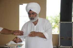 Mr Satbir Singh ONGC announcing a result